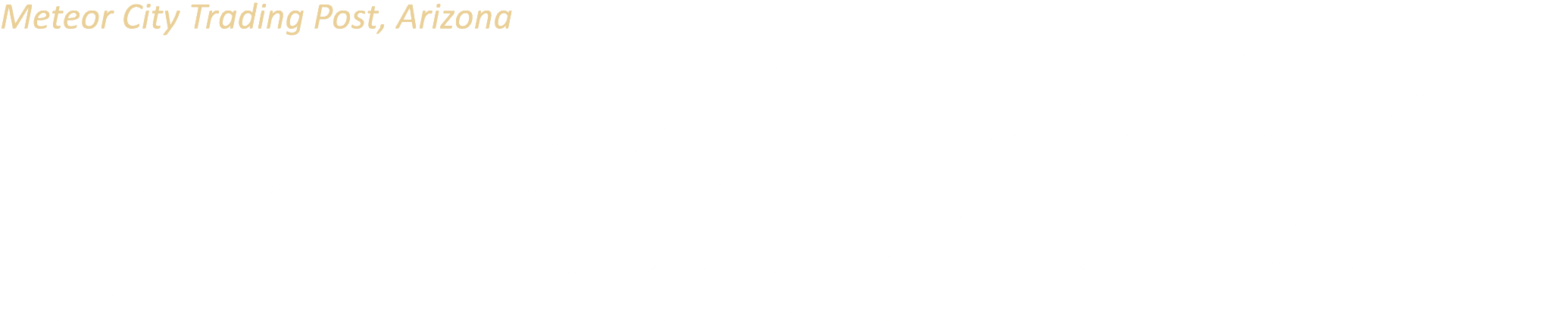 Meteor City Trading Post, Arizona Meteor City Trading Post was once a popular tourist attraction on Route 66 in easte...