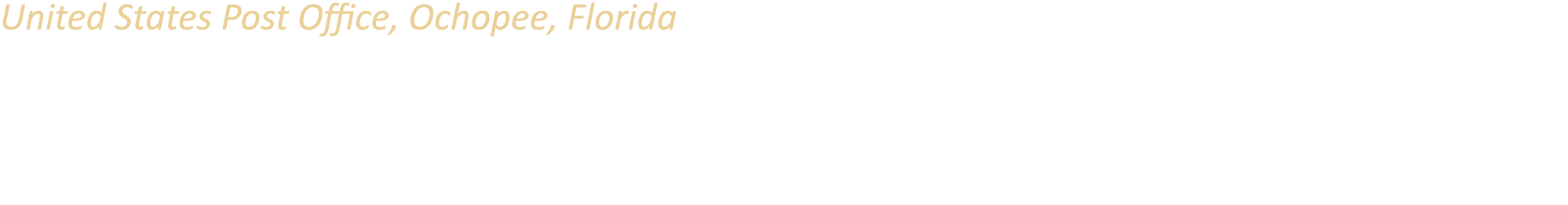 United States Post Office, Ochopee, Florida The Ochopee Post Office is the smallest post office in the United States....