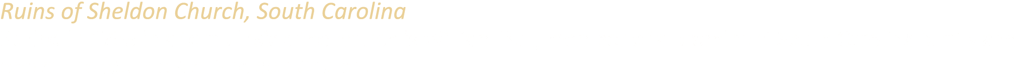 Ruins of Sheldon Church, South Carolina Buried in 1755 in a tomb inside the church is William Bull, member of a promi...