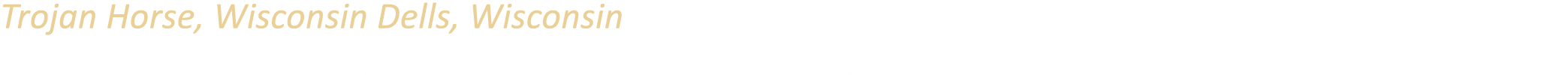 Trojan Horse, Wisconsin Dells, Wisconsin A 65 foot tall wooden Trojan horse, part of an amusement park’s Go Kart track.