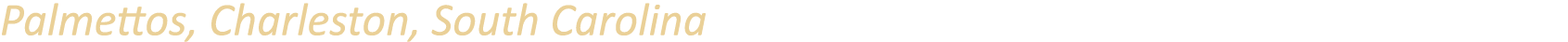 Palmettos, Charleston, South Carolina