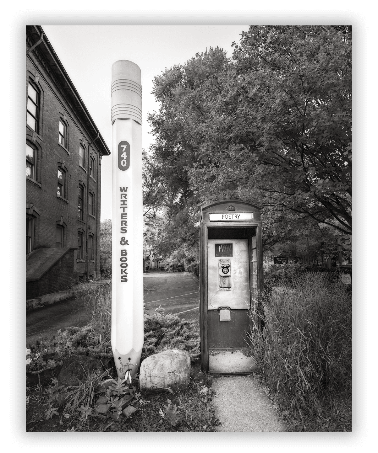 Big Pencil and Phone Booth, Rochester, New York
