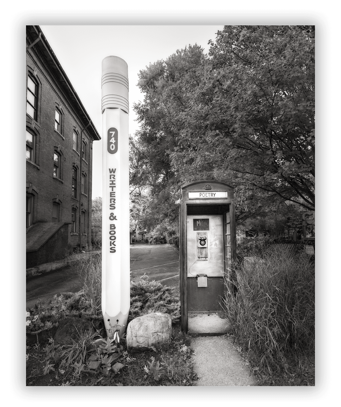 Big Pencil and Phone Booth, Rochester, New York