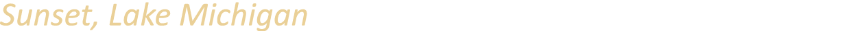 Sunset, Lake Michigan